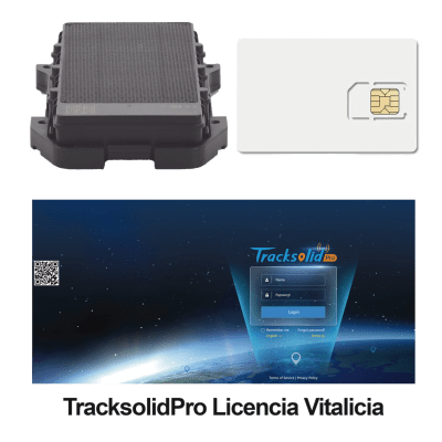 KIT Localizador 4G con carga solar / Semiautónomo / Rastreo de contenedores / Cajas de tráiler / Alarma de sabotaje audible / Incluye Licencia vitalicia VTSCX y SIM de datos SIM500MB2Y - Toer
