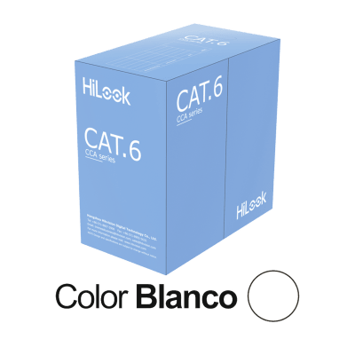 Cable de Red U/UTP Cat6 23AWG / Cumple ANSI-TIA-568.2-D / RoHS 2.0 / CPR Fca / Longitud 305 Mts / PVC Blanco / Resistencia a la Tracción y Compresión / Operación -20°C a 70°C - Toer