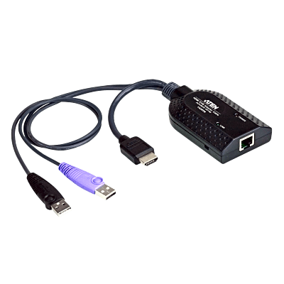Adaptador KVM USB HDMI | Virtual Media | Smart Card/CAC | Resolución 1920x1200 | Compensación Automática de Señal ASC | RJ-45
