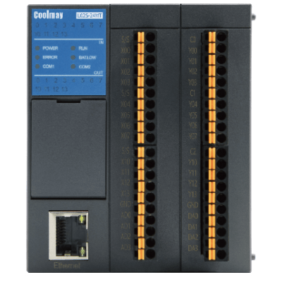 Módulo CPU PLC L02S / 24 E/S (12DI+12DO) / 8 Analógicas (4AD+4DA) / Ethernet Integrado / RS485*2 + RS232 + CAN / Capacidad 32k Pasos / Hasta 512 Puntos E/S / Terminales Push-Type