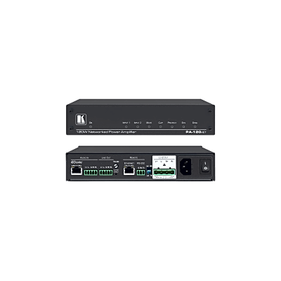 Amplificador de Potencia | 120W | Dante | DSP Integrado | Hi-Z 70V-100V | Lo-Z 4Ω-8Ω | RS-232 | Control IP