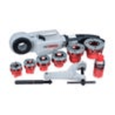 Tarraja Eléctrica para Tubo / 1010 W / Capacidad 1/2"-2" / Velocidad Roscado 25-15 rpm / Reversa 58 rpm / Peso 6 kg / Doble Aislamiento / Incluye Adaptadores Monoblock y Euroblock
