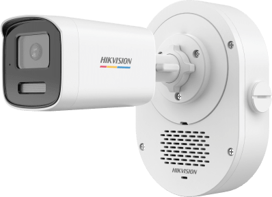 [Dual Light + ColorVu] Bala IP 4 Megapixel / Lente 4 mm / 50 mts IR + 50 mts Luz Blanca / Micrófono Integrado / ACUSENSE Lite / Exterior IP67 / WDR 120 dB / PoE / Micro SD
