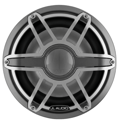JL Audio M6 / Subwoofer Marino 10" (25.4 cm) / 250W RMS 4 Ohms / Cono Polipropileno con Mica / Rejilla Deportiva Titanio Gunmetal / Grado Marino IP65 / Infinito Baffle o Caja Sellada