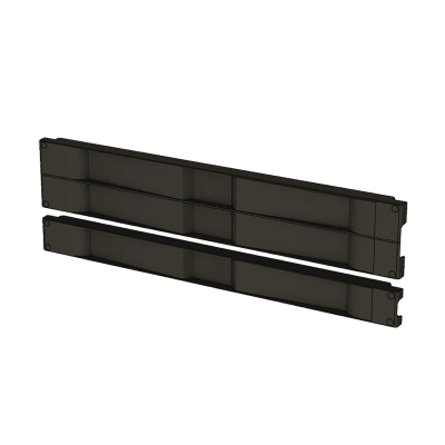 Tapa Ciega de Plástico de Instalación Rápida (Sin Herramientas / A Presión), para Rack de 19"2 UR Color Negro