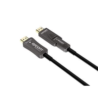 Cable HDMI Óptico Activo| 4K Real | 20 m | 18 Gbps | 4K@60Hz 4:4:4 | HDMI 2.0b | HDCP 2.2 | HDR | ARC | Conector RX Desmontable | Plug and Play