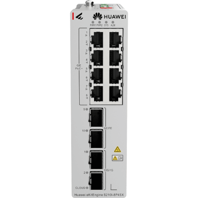 Switch Industrial eKit / 8 Puertos PoE+ Gigabit + 2 SFP + 2 SFP+ / Montaje en Riel DIN / Fuente Redundante 1+1 : 54 a 57 VCD / Libre de licenciamiento / Gestión gratuita desde la Nube / Presupuesto PoE 220 W - Toer