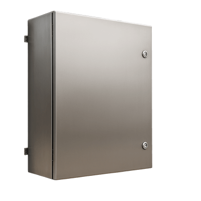 Gabinete de Acero Inoxidable IP66 Uso en Intemperie (600 x 600 x 250 mm) con Placa Interna Galvanizada.