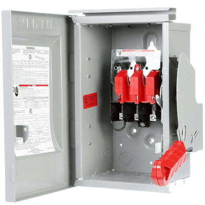 Interruptor de Seguridad GNF322A, 3 polos, 60 Amp 240 Vca, sin portafusibles, Nema 1.