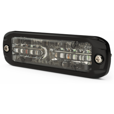 Lux Auxiliar de 12 LED, Rojo/Blanco, Lente Transaprente, Bisel Negro