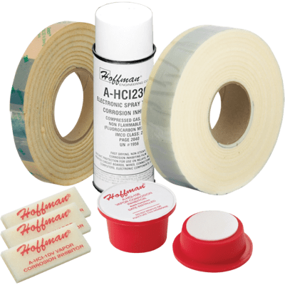 Rollo de Cinta Inhibidora de Corrosión / 240 pies cúbicos (6.8 m³) / 6 mm x 51 mm x 6.1 m (0.25 in x 2 in x 20 ft) / Protección por Fase Vapor / Respaldo Adhesivo / Empaque Individual