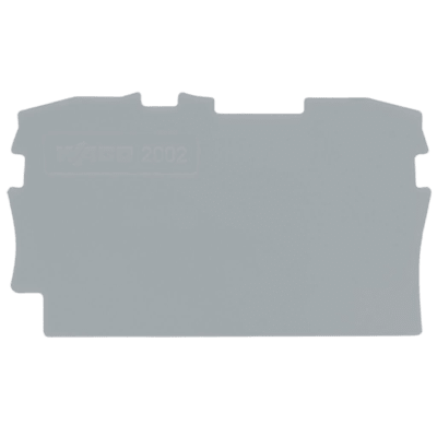 Placa Final e Intermedia para Aplicaciones Ferroviarias / Espesor 0,8 mm / Material Poliamida PA 66 V0 / Cumple Normativa EN 50155 / Certificaciones CCC e IECEx / Resistente a Vibración y Choque 5g / Compatible con Sistemas CAD/CAE