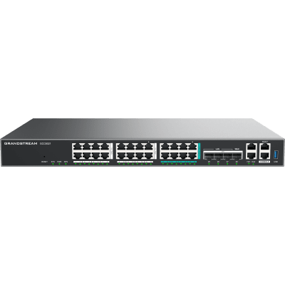 Router Todo-en-Uno GCC6021 con PBX de 50 Extensiones + Firewall + VPN + Switch de 16 Puertos GbE + 4x SFP+ 10 GbE y 8x 2.5 GbE / Gestión en la Nube con GDMS