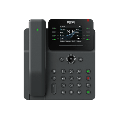 Telefono IP Handset Inalámbrico, 12 Líneas SIP, Conferencia 6 Vias, Puertos Gigabit, PoE, Pantalla 2.8
