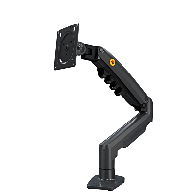 Brazo Ajustable para Monitor Ergonómico / Compatible con Monitores de 17" - 30" / Capacidad de Peso hasta 9 kg / Rotación 360° / Inclinación +85° a  -30° / Giro 180° / Ajuste de Resorte de Gas / Color Gris - Toer