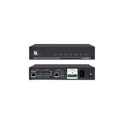 Amplificador de Potencia | 240W | Dante | Hi-Z Lo-Z Seleccionable | DSP Integrado | 32 bits 96 kHz | RS-232 IP Control