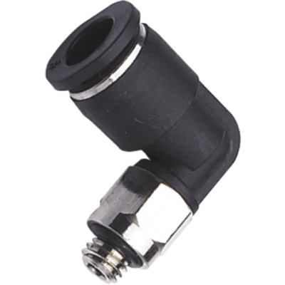 Racor Neumático Mini Push In Codo / Para Tubo Ø4 mm / Roscado M3 / Conexión Rápida