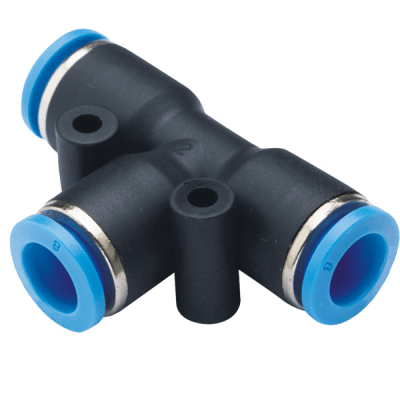 Accesorio Neumático Unión en T / Inserción para Tubo de 8 mm / Material Plástico / Para Sistemas Neumáticos