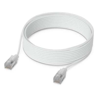 Patchcord UniFi Premium Cat6A de 5 m (16.4 Pies), hasta 10G / Soporta hasta PoE+++ / Conector RJ45 Transparente para Mejores Efectos de Luz Etherlighting