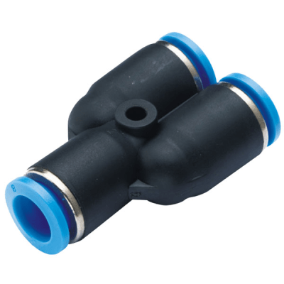 Conector Neumático de Inserción / Unión en Y / Diámetro Exterior 8 mm a 4 mm / Para Sistemas Neumáticos