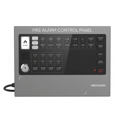 (HikFire) Panel de Alarma Contra Incendios / Convencional de 4 Zonas
