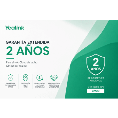 Garantia Extendida de 2 años para Microfono de Techo CM20 de Yealink