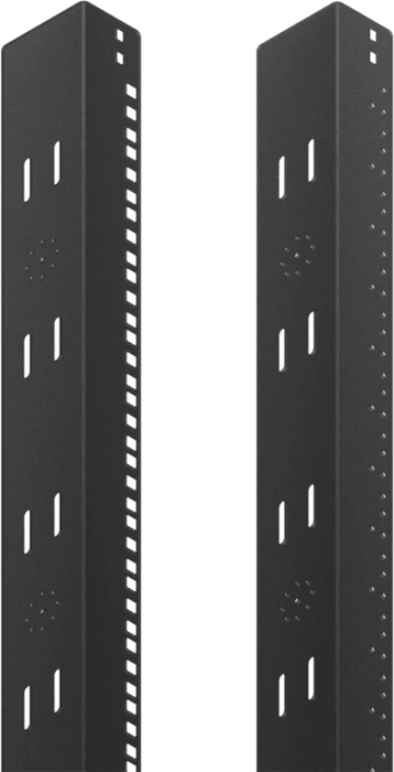 Ángulo con Tuerca Cuadrada de 19 pulgadas para rack ProLine, ajuste de 2000 mm, de acero, negro