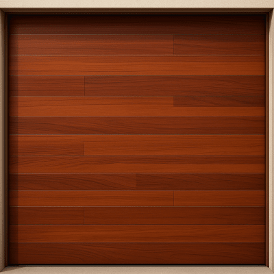 Puerta de Garage de Alta Calidad / Estilo Americano / Acabado Laminado PREMIUM / Color Madera Clara / 10x9 Pies.