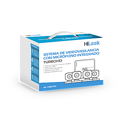 (MICRÓFONO Integrado) Kit TurboHD 1080p Lite / DVR 4 canales / Audio por Coaxitron / 4 Cámaras Bala de Policarbonato con Micrófono Integrado - Toer