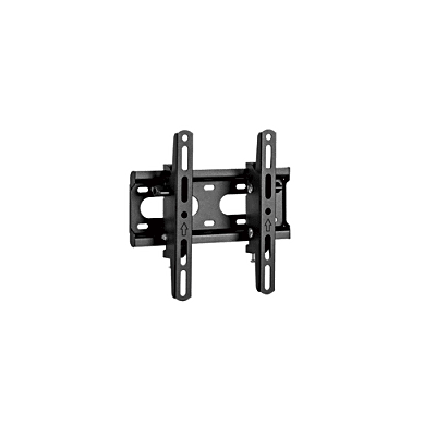 Soporte de Pared con Inclinación para monitores hasta 43"|Compatible VESA 75x75 a 200x200 | Capacidad de Carga 45 kg | Separación de la pared 53 mm | Fabricado en acero | Color Negro - Toer