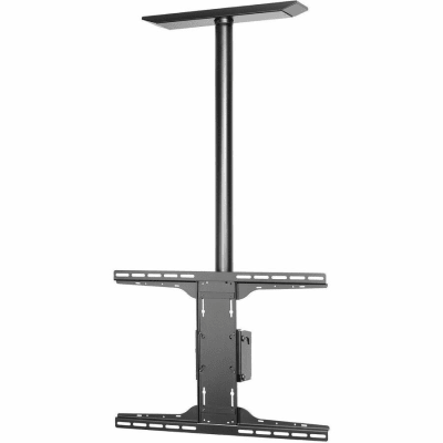 Soporte de techo universal para Pantallas de 32" a 90" / Capacidad de Carga 68.2 kg / Patrón de Montaje hasta 600 x 400 mm / Columna de Aluminio de 36" / Inclinación Ajustable -5° a 20° - Toer