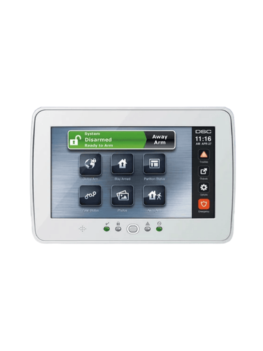DSC HS2TCHPRO - Teclado Cableado de Pantalla Táctil de 7’’  admite 248 zonas compatible con panel PRO