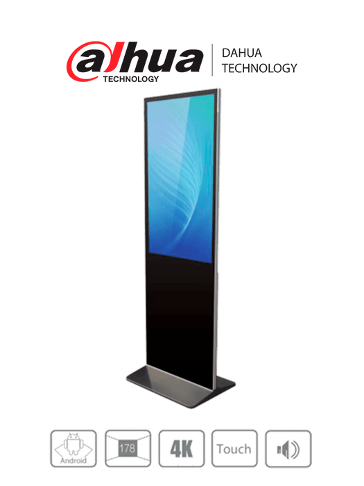 DAHUA LDV55-SAI400TK - Totem de señalización digital de 55" con pantalla Touch Screen. Resolución 4K, 178° de visualización.