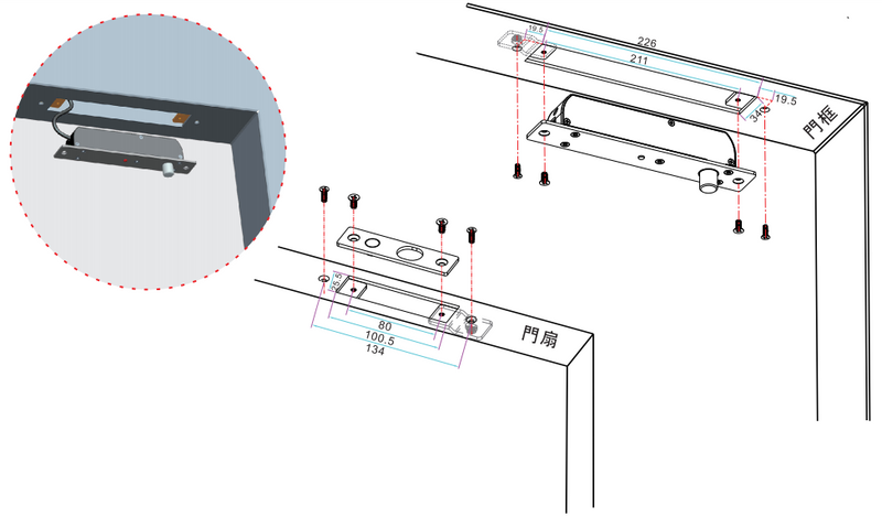YLI YB700ALED - Cerradura eléctrica de Perno con indicador led, de uso rudo para control de acceso , cuenta retardo de tiempo de 3,6 y 9 segundos con hasta 2000 Kg de fuerza de sujeción